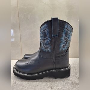 Womens Fatbaby boots 6.5 C wide black and blue